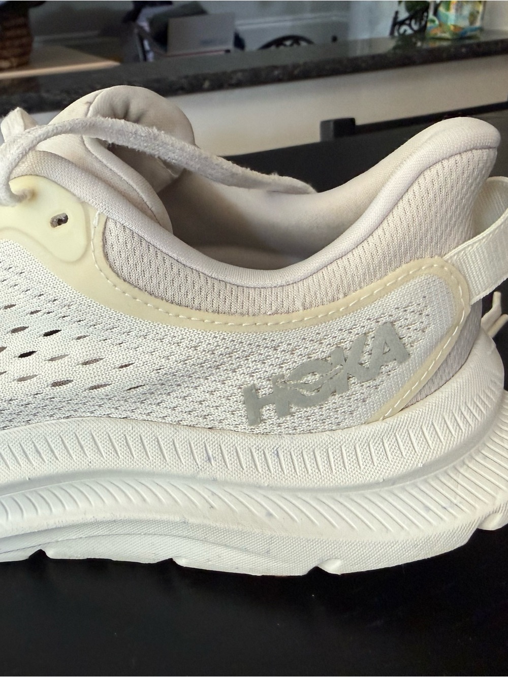 Hoka Kawana Women's White and Cream Lightweight Running walking Sneakers - Picture 2 of 8